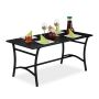 Lauko kavos staliukas Relaxdays 10030996.0, Juoda, 120 × 55,5 × 60 cm