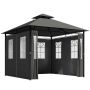 Outdoor gazebo Outsunny 295x295x285cm., dark gray