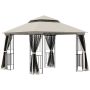 Outdoor gazebo Outsunny 299x299x274cm., beige/black