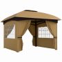 Outdoor gazebo Outsunny 335x335x285cm., beige