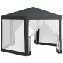 Outdoor gazebo Outsunny 394x341.2x250cm., dark gray