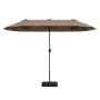 Lauko skėtis, dvipusis, 12 briaunų, Smėlio, 13 × 6,6 × 8 pėd