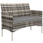 Lauko sofa, dvivietė, Pilka, 115 × 85 × 63 cm