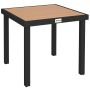 Outdoor table Outsunny 78x78x74cm., black/light brown