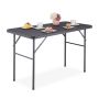 Lauko stalas Relaxdays 10045723.0, sulankstomas, Pilkas, 118 × 74 × 60 cm