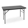 Lauko stalas Relaxdays BASTIAN, sulankstomas, Juodas, 122 × 74 × 61,5 cm