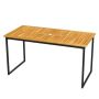 Lauko stalas, Su skėčio skyle, Ruda/juoda, 139,7 × 73,7 × 69,9 cm