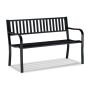 Lauko suolas Relaxdays, Dviem asmenims, Juodas, 127,5 × 82 × 59,5 cm