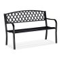 Lauko suolas Relaxdays, Dviem asmenims, Juodas, 127,5 × 86,5 × 58,5 cm