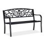 Lauko suolas Relaxdays, Dviem asmenims, Juodas, 127 × 86,5 × 60 cm