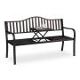Lauko suoliukas Relaxdays, su sulankstomu staliuku, 3 vietos, 150 × 89 × 58,5 cm