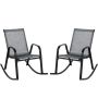 Lauko supamieji krėslai, 2 vnt, Pilka, 91,44 × 86,36 × 62,23 cm