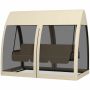 Outdoor swing Outsunny 240x140x197cm., cream/black