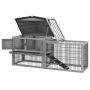 Outdoor rabbit cage, with aviary, 150 × 52 × 68 cm