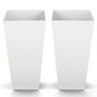 Комплект уличных кашпо VEVOR F3366W-WT, 2 шт, Белые, 32,5 × 66,5 × 32,5 см