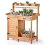 Outdoor planter bench-table VEVOR DS-PB014, 1 drawer, 1 cabinet, 112 × 46.5 × 125.5 cm