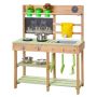 Уличная игровая кухня VEVOR AC8288, 2 плиты, зелёная, 76,2 × 32,4 × 91,4 см