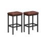 Bar stool set of 2 pcs. 40 x 30 x 62 cm without back