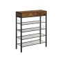 Vintage shoe rack, brown/black