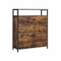 Shoe cabinet 80x30x95cm., brown/black