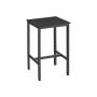 Bar table with steel frame 60 x 60 x 92 cm, wood imitation black