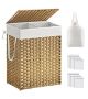 Laundry basket 90L., light brown/white