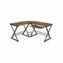 Vintage desk, brown and black