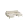 Sofa 150x237x85.6cm., cream/black