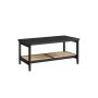 Coffee table 55x100x45cm., black/light brown