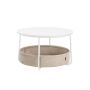 Coffee table 75x45cm., white/cream color