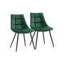 Set of 2 dining chairs, green
