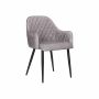 Set of 2 vintage dining chairs, grey