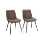 Set of 2 dining chairs 56x50.3x81cm., brown/black