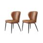 Set of 2 dining chairs 55x52x80.7cm., brown/black
