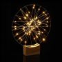 LED lempučių vainikas Relaxdays, Balta, 30 × 25 × 3,5 cm