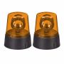 LED signalinių lempučių rinkinys Relaxdays 10050317.0, 2 vnt, Oranžinė, Ø 9,5 × 11,5 cm