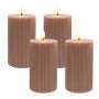 LED vaško žvakių rinkinys Relaxdays, 4 vnt, 13 × 7,5 cm