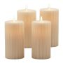 LED žvakės Relaxdays 10051758_125, 4 vnt, Ø 8 × 17,5 cm