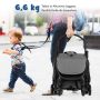 Lengvas sulankstomas vaikų vežimėlis su reguliuojamu atlošu, 6,6 kg, pilkas