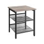 Modern side table, gray/black