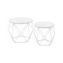 Set of 2 coffee tables, white