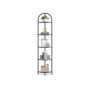 Transparent corner shelf 28x28x158cm., black color