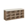 Hallway bench 30.3x104x48cm., light brown/cream color