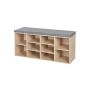 Padded shoe bench, gray