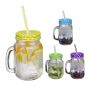 Limonado stiklinės su rankenėlėmis Relaxdays 10046142.0, 4 vnt, 13,5 × 11 × 8 cm