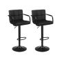 Bar stools, 2 pcs, black