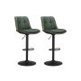 Bar stool set 44x48x112cm., black/green
