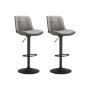 Bar stool set 44x48x112cm., black/gray