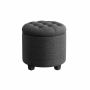 Pouf with storage compartment 45x45x44.5cm., dark gray