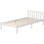 Bed Homcom 208x96x70cm., white/light brown